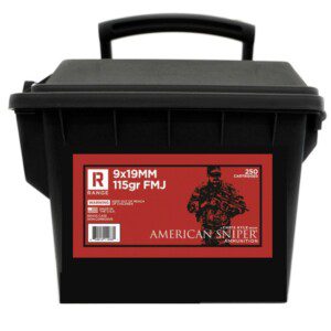 Sniper 9mm 250 red Ammo can